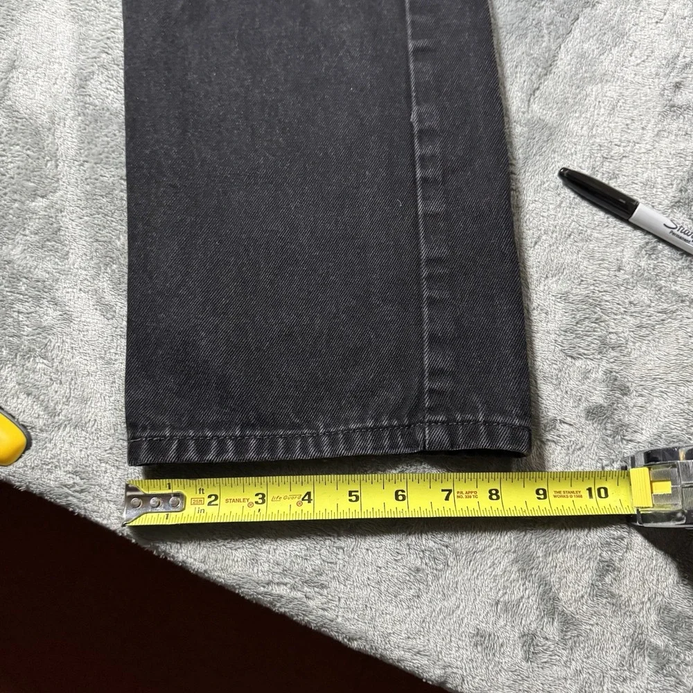 Levis 505‎ Jeans Mens 40x32 (38x29.5) Black Stretch Straight Leg Denim Classic